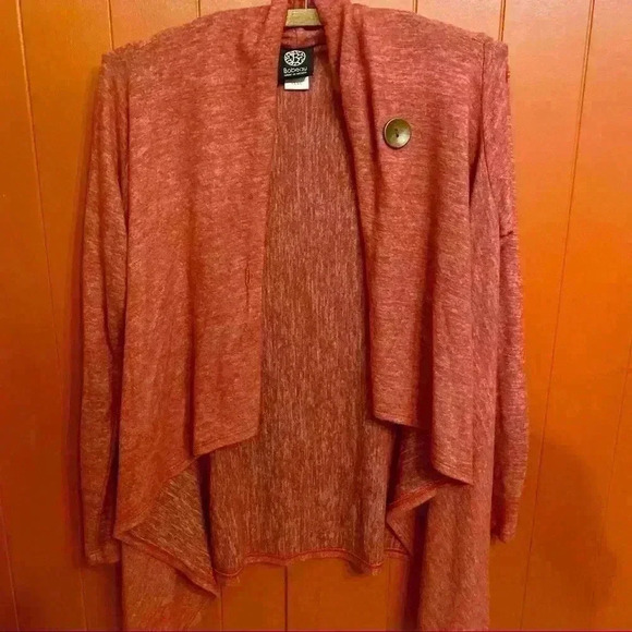 Bobeau one button wrap cardigan - Picture 4 of 8